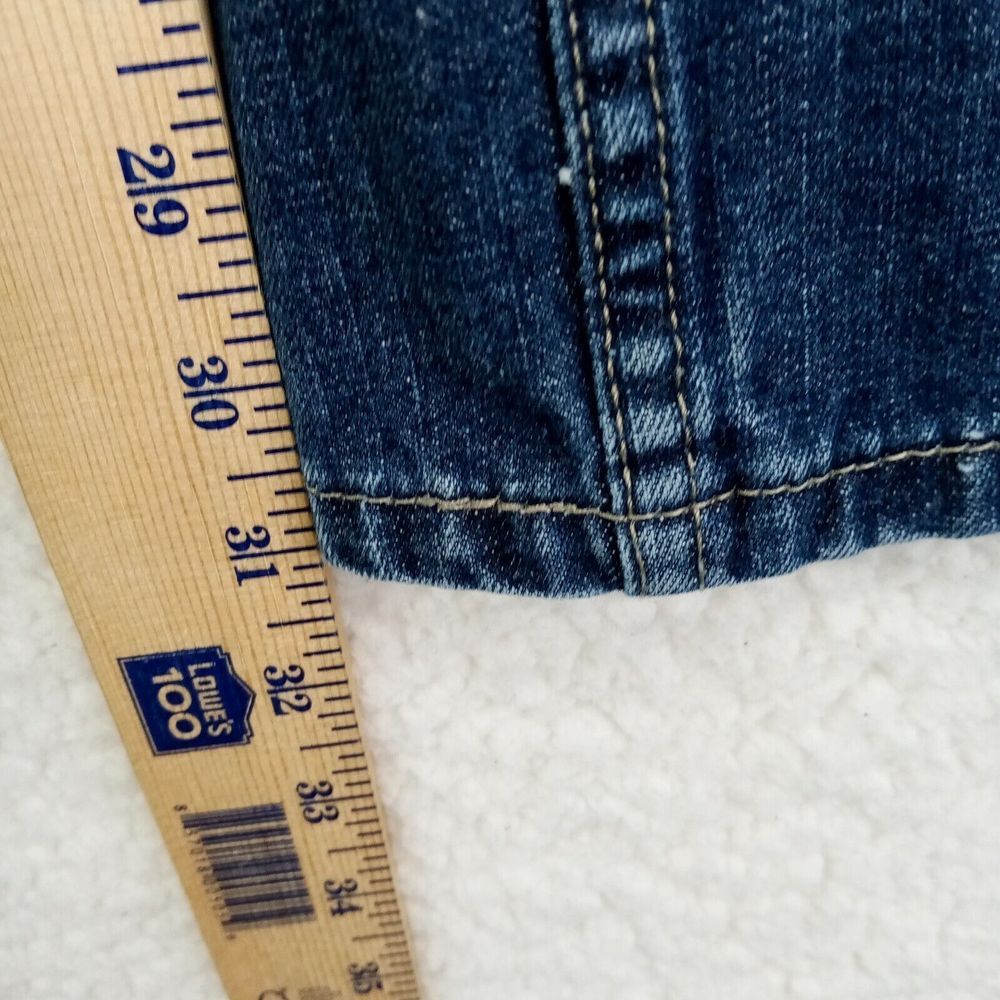 American Eagle Jeans Womens 12 (32) Bootcut Cotton‎ Hole Dark Wash - Picture 9 of 13